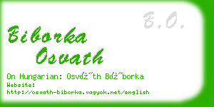 biborka osvath business card